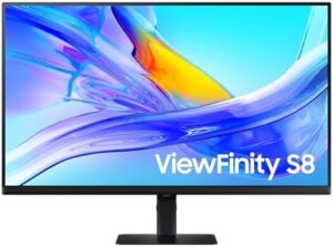 Improve your work with the Samsung S80UD professional monitor, featuring a 32-inch QHD display, HDMI 2.0 and DP 1.2 ports, USB-C and hub for easy connectivity, and a height-adjustable stand.