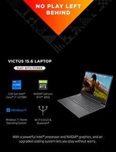 Unlock high-performance gaming with the Victus by HP 15 Gaming Laptop, featuring NVIDIA GeForce RTX 3050 Ti, Intel Core i7, 8GB RAM and 512GB SSD.