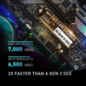 "Upgrade your computer's storage with the Silicon Power US75 NVMe PCIe SSD, featuring 4TB capacity, up to 7,000MB/s speed and SLC Cache technology. Perfect for laptops and desktops."
