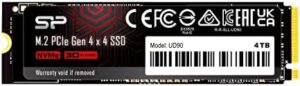 Discover high-performance storage with the Silicon Power UD90 NVMe SSD, offering up to 5000MB/s speeds and 3D NAND technology. Perfect for laptops and desktops, this 4TB drive is ideal for demanding applications.