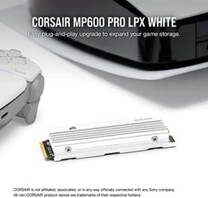 Unlock lightning-fast PS5 performance with the Corsair MP600 Pro LPX 2TB SSD, offering blazing read and write speeds up to 7,100MB/sec and 6,800MB/sec.