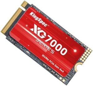 Boost gaming performance with the KingSpec 2TB M.2 SSD, featuring NVMe PCIe 4.0 speeds and 3D NAND TLC flash for fast read/write up to 7200/6600MB/s. Perfect for laptops and gaming PCs!