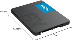 Experience blazing fast speeds with the Crucial BX500 SATA SSD 4TB, delivering up to 540MB/s performance. Perfect for laptops and desktops, this 2.5" internal SSD features 3D NAND technology and dynamic write acceleration. Boost your workflow with this reliable Solid State Drive.