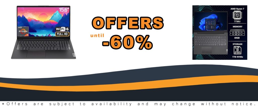 Oemgenuine Lenovo V15 Gen 4 AMD Ryzen 7 7730U 40GB RAM 1TB NVMe Wi-Fi 6 Business Laptop