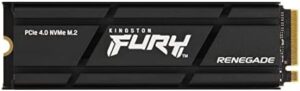 Maximize your gaming and data storage with the Kingston Fury Renegade with Heatsink PCIe 4.0 NVMe M.2 SSD, featuring 4TB of lightning-fast storage. Upgrade your PC setup today!