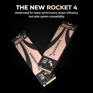 "Upgrade your storage with the Sabrent Rocket 4 2TB M.2 PCIe GEN 4 NVMe SSD, featuring fast speeds and compact design for laptops and desktops, ideal for gaming and content creation."