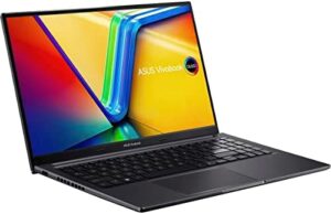 Here is the optimized SEO meta description:

"Upgrade your productivity with the ASUS Vivobook 15 OLED Laptop, featuring a vibrant FHD OLED display, powerful AMD Ryzen 7 processor and Radeon GPU, 16GB RAM, 1TB SSD, and Windows 11 Home. Perfect for work or play."