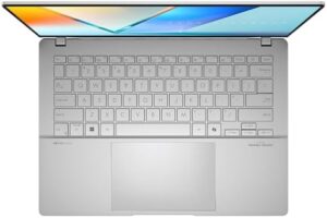 "Upgrade your mobile experience with the ASUS Vivobook S 14 OLED Slim Laptop, featuring AMD Ryzen AI 9 processor, 24GB RAM, 1TB SSD and customizable RGB keyboard. Experience superior performance and portability in a sleek Cool Silver design."