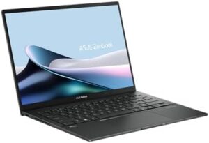 Here is the optimized SEO meta description:

"Experience sleek design and powerful performance with the ASUS Zenbook 14 OLED Laptop. Boasting a 14-inch WUXGA touchscreen, Intel Core i5 processor, and 1TB SSD storage."