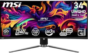 Here is the meta description:

"Experience immersive gaming with MSI's MPG 341CQPX QD-OLED monitor. Boasting a 34-inch curved display, 240Hz refresh rate, and low latency. Perfect for gamers seeking rich colors and fast response times."