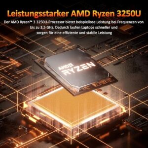Get the Auusda Win 11 Pro Laptop with AMD Ryzen 3 processor, 8GB RAM, and 512GB SSD. Ideal for students and businesses, featuring a fingerprint sensor, HDMI, USB, micro SD, and expandable up to 2TB.