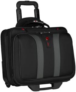 Protect your laptop and essentials on-the-go with Wenger's Granada bag, featuring a padded compartment for laptops up to 17 inches, plus an overnight section in black.