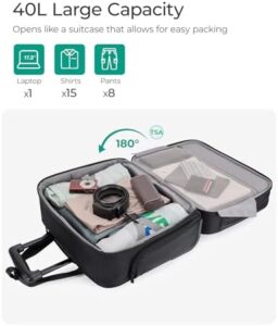 Protect your laptop in style with the BAGSMART Rolling Laptop Bag. Fits 17.3" laptops, features TSA lock and wheels for easy travel. Perfect for men and women on-the-go!