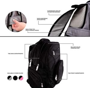 Here is the generated meta description:

"Stay organized with the Tampa Bay Buccaneers laptop backpack, perfect for commuters and students. Fits most 17-inch laptops, ideal for work, travel, school or college."