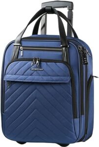 Compact and lightweight travel solution! VANKEAN's 16-inch Carry On Underseat Multi-functional suitcase features a sturdy design, multiple compartments, and easy maneuverability. Save time and space with this overnight companion.