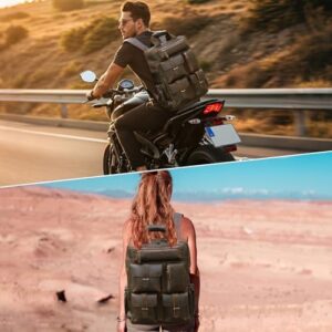 Here is the meta description:

"Travel in style with this classic leather weekender bag for 15.6 inch laptops, featuring multiple pockets and compartments for organized storage. Perfect for overnight trips or daily use."