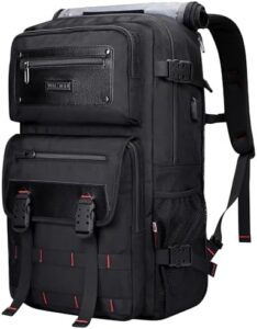 Explore adventure with the Witzman Carry On Travel Backpack, perfect for men, fitting 17" laptops and airline approved.