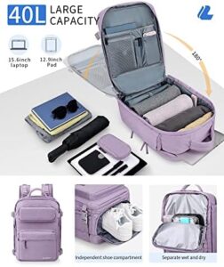 "Upgrade your travel game with LIVACASA's waterproof backpack, featuring a 40L capacity, airline-approved design, and USB port for on-the-go charging. Perfect for women who demand organization and protection."