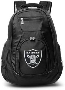 Here is the output:

"Stay organized on-the-go with this Denco Las Vegas Raiders Laptop Backpack, featuring a spacious interior and comfortable carry handle. Perfect for work, travel, school or college commuting."