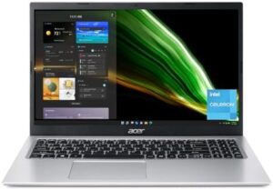 Here is the optimized SEO meta description:

"Upgrade your mobile experience with the Acer Aspire 1 laptop, featuring a 15.6'' FHD display, Intel Celeron processor, and 4GB RAM. Includes Microsoft 365 subscription for seamless productivity."