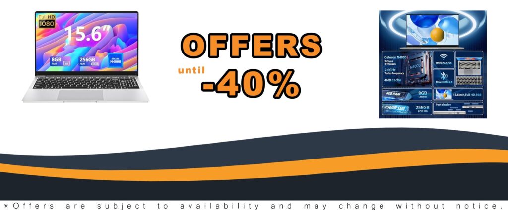 15.6 inch Laptops with 8gb RAM and 256GB SSD for Students and Businesses