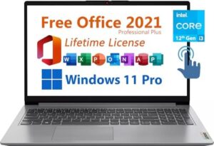 "Upgrade your productivity with the Lenovo 15.6" Business Laptop, featuring a FHD touchscreen display, Intel i3 processor, 16GB RAM, and 512GB SSD storage. Includes free Microsoft Office 2021 license for lifetime."