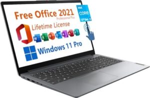 "Upgrade your productivity with the Lenovo 15.6" Business Laptop, featuring a FHD touchscreen display, Intel i3 processor, 16GB RAM, and 512GB SSD storage. Includes free Microsoft Office 2021 license for lifetime."