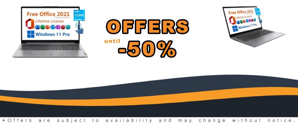 Lenovo Business Laptop with Free Microsoft Office 2021 and Lifetime License