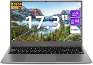 Upgrade your productivity with the Naclud Windows 11 Laptops, featuring a Celeron Quad-Core Processor, 12GB RAM, 512GB SSD, and up to 1TB expandable storage. Perfect for students and professionals alike.