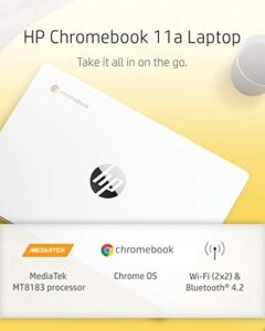 Get up to 15 hours of battery life with the HP Chromebook 11-inch Laptop. Compact and lightweight design, featuring 4GB RAM, 32GB storage and an 11.6-inch HD display, perfect for everyday use.