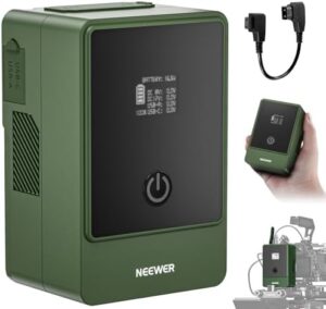 Here is the optimized SEO meta description:

"Unlock efficient power supply with NEEWER V Mount Battery PS099E, featuring 6800mAh capacity, OLED display and fast charging 65W PD USB C. Perfect for cameras, monitors, camcorders and filmmaking"