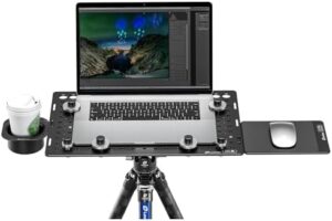 Here is the generated SEO meta description:

"Stylish laptop holder kit from LEOFOTO, featuring mousepad and cup holder. Perfect for desk organization, adjustable design and compact size."