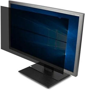 Protect your screen's privacy with the Targus Privacy Screen Filter for Tablet, Laptop or Desktop, featuring anti-glare technology and compatibility with 16:9 screens up to 24"W.