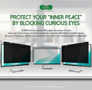 Here is the optimized meta description:

"Boost productivity with ANBAC's 27-inch desktop privacy screen, featuring blue light blocking, scratch-resistant UV filter and anti-glare design. Perfect for home offices."