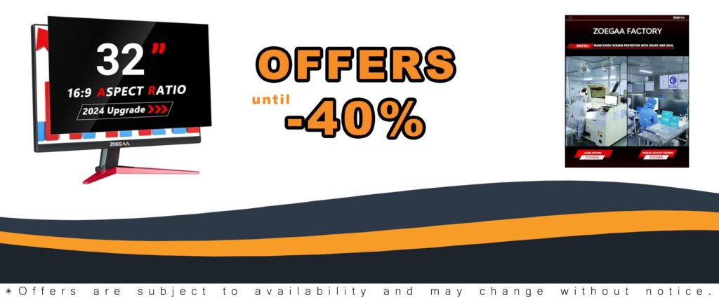 ZOEGAA 32 Inch Computer Privacy Screen for Widescreen Monitor Eye Protection