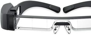 Enhance your mobile productivity with Epson Moverio BT-40 smart glasses featuring a virtual workstation, privacy mode, USB-C connectivity and Full HD 1080p display for seamless collaboration.