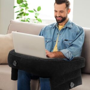 Here is the optimized SEO meta description:

"Upgrade your gaming and reading experience with our extra large, inflatable gaming pillow. Perfect for laptop use, arm rest support and comfortable seating in bed or on a couch."