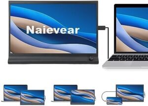 Expand your laptop's screen with Naievear's Portable Monitor, a 15.6" 1080P FHD IPS extender perfect for gamers, travelers and more!