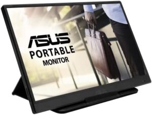 Here is the meta description:

"Boost productivity on-the-go with ASUS ZenScreen MB165B's 15.6-inch portable monitor, featuring HD display and USB-powered design, perfect for presentations, gaming, or travel. Save big on your next purchase!"
