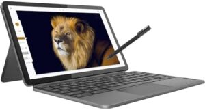 Discover the Lenovo Chromebook Duet 3, a versatile 2-in-1 laptop tablet with QHD touchscreen, detachable keyboard, and USI pen support. Perfect for work or play, with 8GB RAM and 128GB storage.