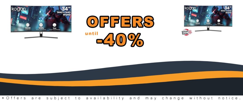 Kogan Infinity 34″ Curved Ultrawide WQHD Gaming Monitor
