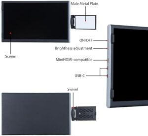 Here is the optimized SEO meta description:

"Upgrade your mobile computing with this Naievear Portable Monitor, featuring 14Inch FHD display, HDMI & USB Type-C connectivity for laptops, PCs, MacBooks, Xboxes, and Android phones. Perfect for gaming and presentations."