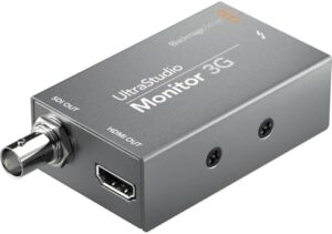 Capture professional video and audio with the Blackmagic OB02427 UltraStudio Monitor 3G, featuring a compact design, SDI input, and XLR audio connections. Get high-quality monitoring for your next project!