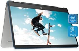 Discover the HP Chromebook 360 14a, a versatile laptop for work and play. Equipped with Intel Celeron processor, 4GB RAM, and 32GB storage. Enjoy long battery life, HD display, webcam, and dual mics. Perfect for daily use!