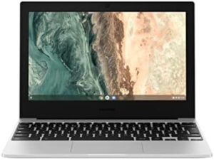 Discover the Samsung Chromebook Go, a portable laptop with an anti-glare 11.6" HD display and 180° hinge. Intel Celeron N4500 processor, 4GB RAM, and 64GB eMMC storage make it perfect for everyday use.