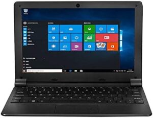 Upgrade your mobile computing with the HSW 10.1-inch Windows 10 Laptop, featuring a quad-core processor, 2GB RAM, and 32GB storage. Perfect for everyday use, expandable to 128GB with TF card.