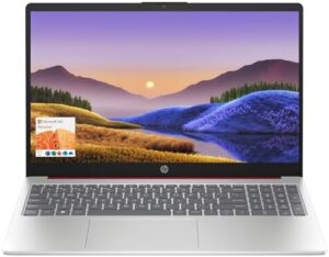 Get the perfect blend of portability and power with the HP 15.6" Laptop, featuring a Quad-Core processor, 16GB RAM, 128GB storage, Wi-Fi 5, and Windows 11 Home.