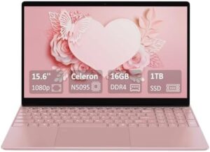 "Upgrade your laptop experience with this 15.6 Inch Computer featuring 16GB RAM, 1TB SSD, and Quad-Core CPU. Perfect for students or business users, enjoy a clear 1080P display, long-lasting battery, and reliable WiLFI connectivity."