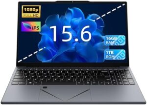 Experience high-performance computing with the Amita 15.6 inch FHD Laptop, featuring AMD Ryzen 5 processor, 16GB RAM, and 512GB SSD storage, perfect for work or play.