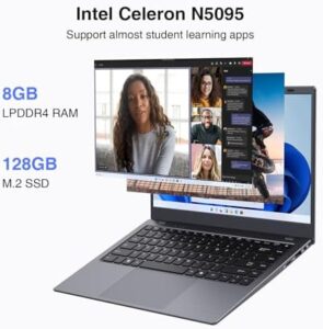 Upgrade your productivity with the RIANIFEL Laptop Computer featuring a 14.1 inch HD display, 8GB RAM, and 128GB SSD, perfect for everyday tasks. Enjoy enhanced performance with N5095 Quad Core Processor and seamless connectivity via 2.4G/5G Hz WiFi & BT.